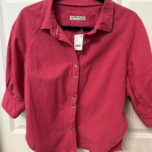 We The Free Rose Button-Up Blouse - Picture 1 of 4